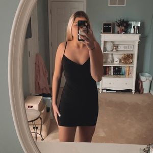 Black Blue Blush Nina Lace Back Dress